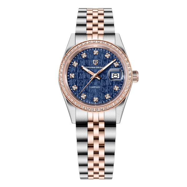 Pagani Two-tone Stainless Steel Blue Dial Quartz Watch for Ladies - PAGANI PD-1794 L
