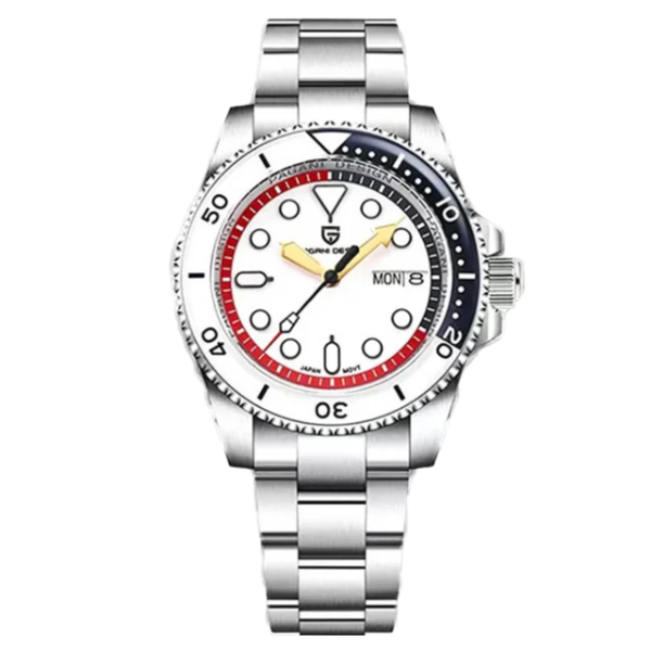 Pagani Design Silver Stainless Steel White Dial Automatic Watch for Gents - PD-1726