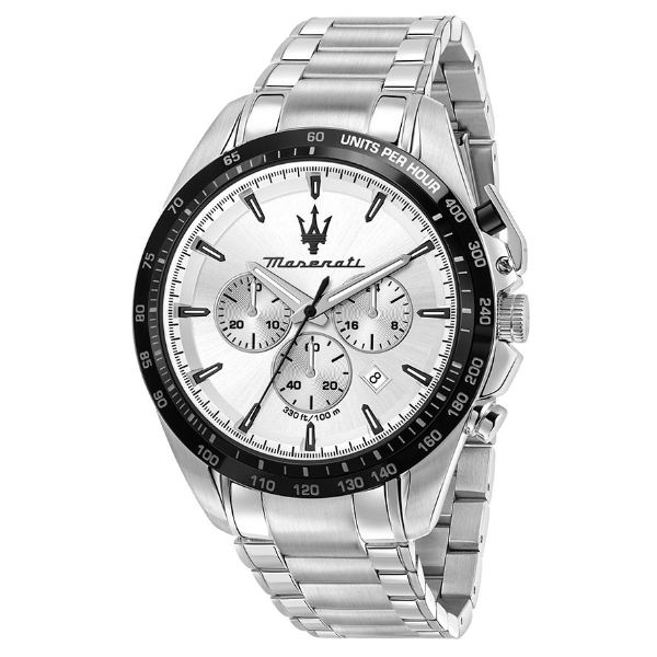 Maserati Traguardo Silver Stainless Steel Silver Dial Quartz Watch for Gents - R8873612049