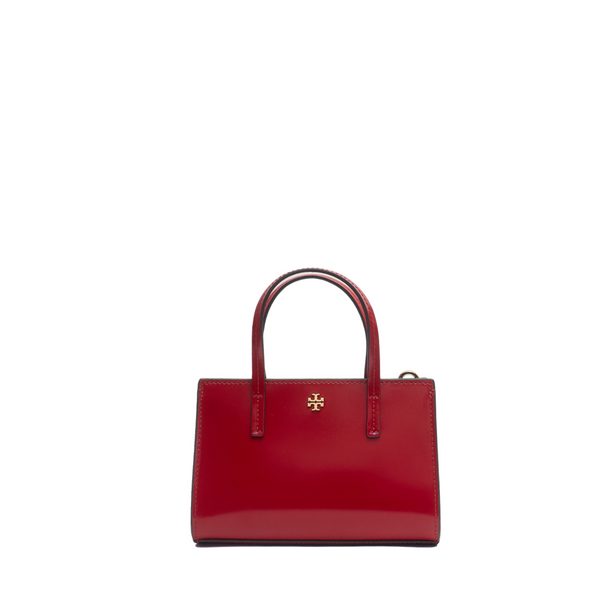 Tory Burch Blake Mini Tote Crossbody – Lipstick Red Patent Leather