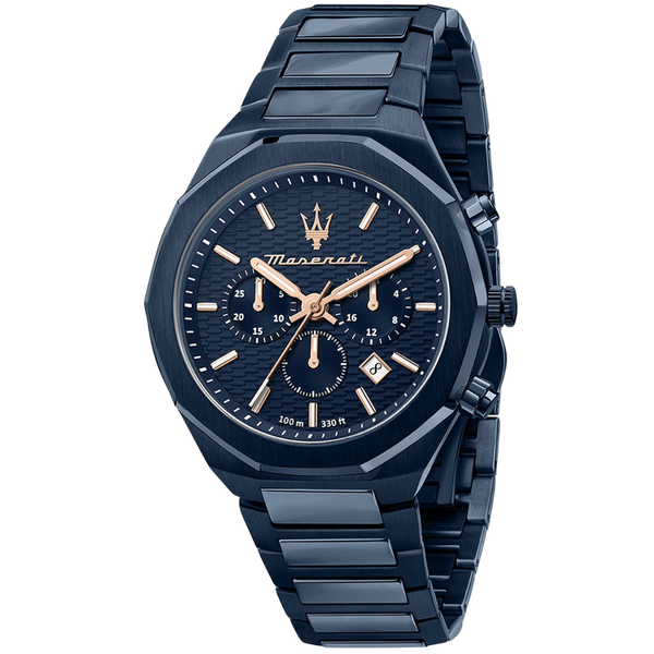 Maserati Stile Blue Stainless Steel Blue Dial Quartz Watch for Gents - R8873642008