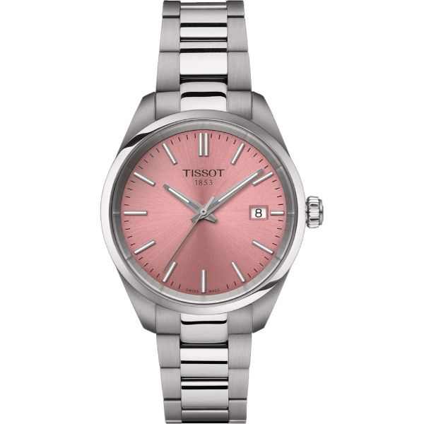 Tissot T-Classic Silver Stainless Steel Pink Dial Quartz Watch for Ladies - T150.210.11.331.00