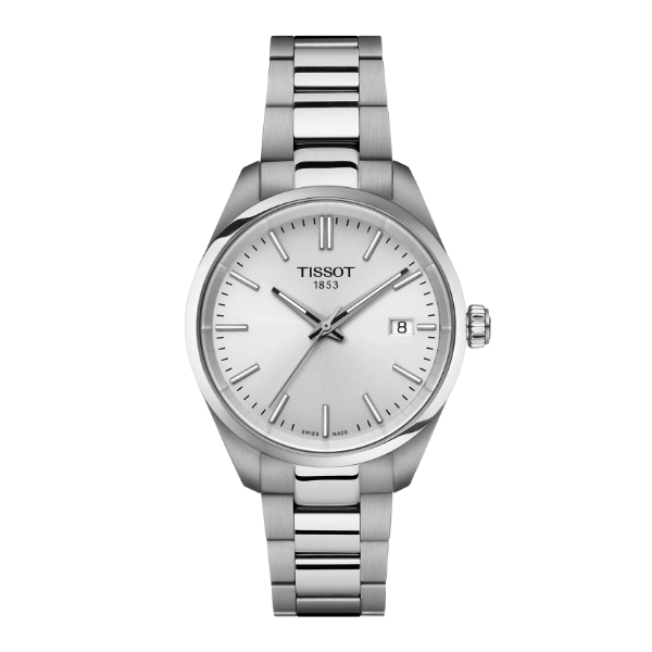 Tissot T-Classic Grey Stainless Steel Silver Dial Quartz Watch for Ladies - T150.210.11.031.00