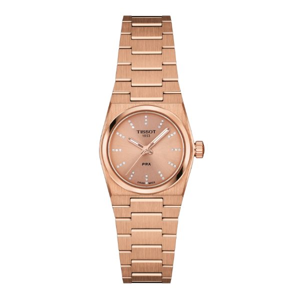 Tissot PRX Gold Stainless Steel Pink Dial Quartz Watch for Ladies - T137.010.33.506.00