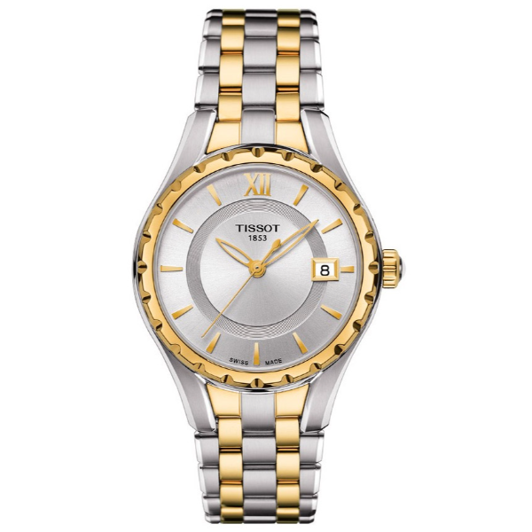 Tissot T-Lady Two-Tone Stainless Steel Silver Dial Quartz Watch for Ladies - T072.210.22.038.00