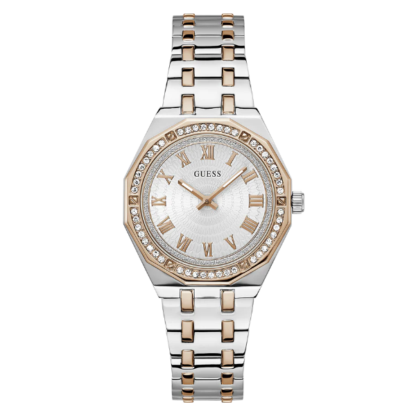 Guess Desire Two-Tone Stainless Steel White Dial Quartz Watch for Ladies - GW0770L5