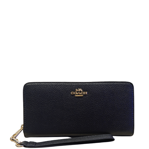 Coach Snap Wallet in Signature Canvas with Dancing Kitten Print Black - CC922