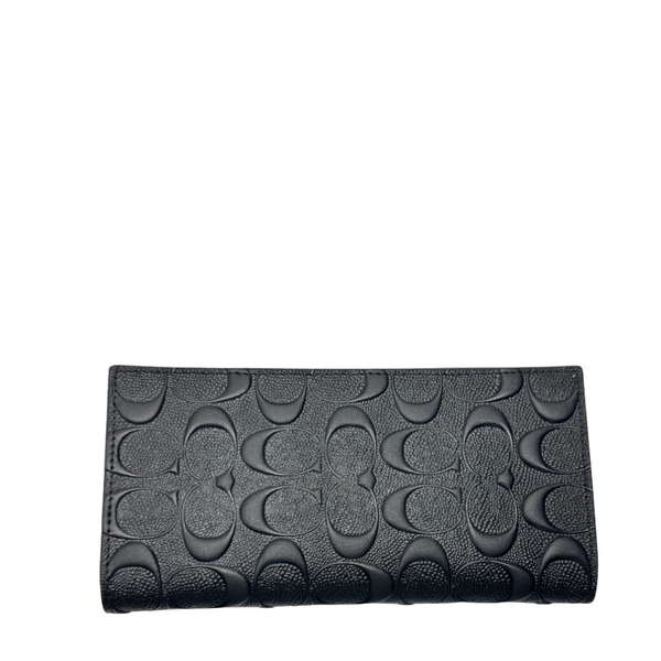 Coach Breast Pocket Wallet in Signature Crossgrain Leather Black - F75365