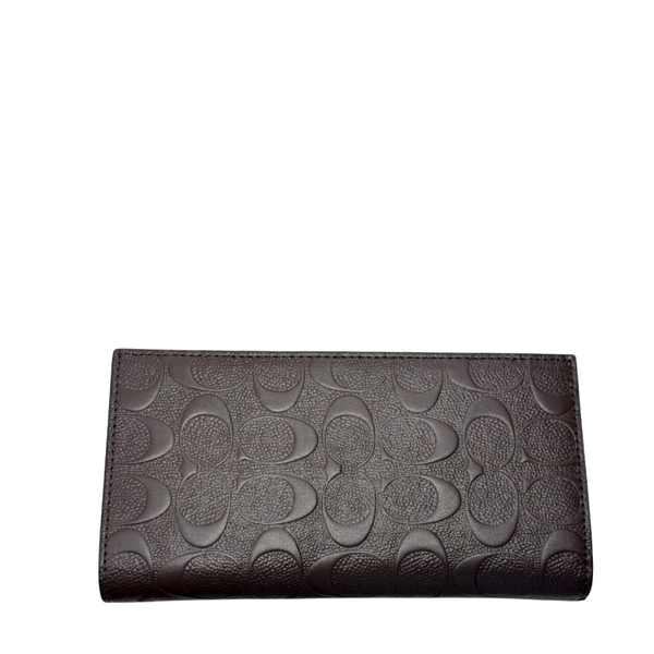 Coach Breast Pocket Wallet in Signature Crossgrain Leather Brown - F75365