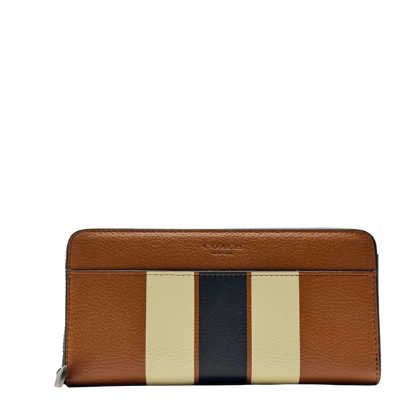 Coach Accordion Zip Wallet in Varsity Stripe – F75395