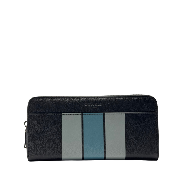 Coach Accordion Zip Wallet in Varsity Leather – F58109