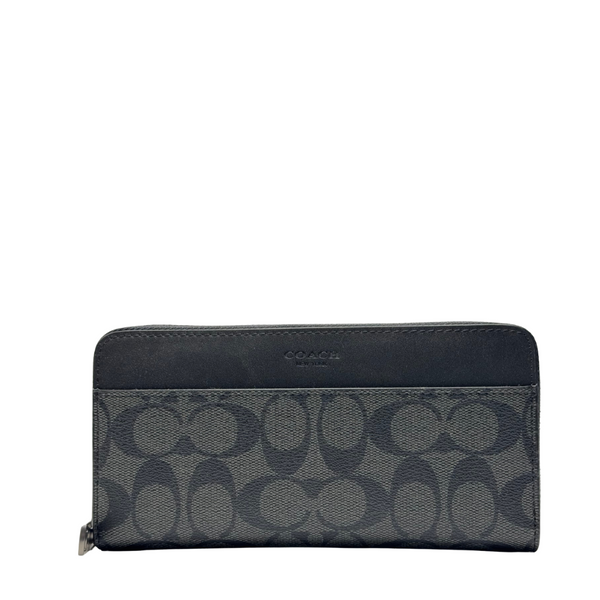 Coach Accordion Zip Wallet in Signature Coated Canvas – F75000