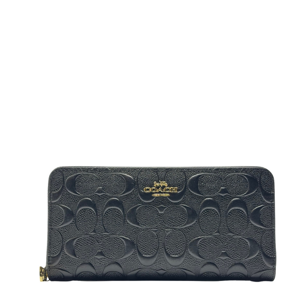 Coach F53834 B-Accordion Wallet in Signature Leather – Black