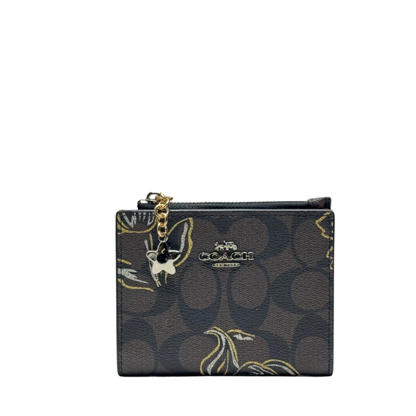 Coach Snap Wallet with Floral Print in Signature Canvas – Model 75000