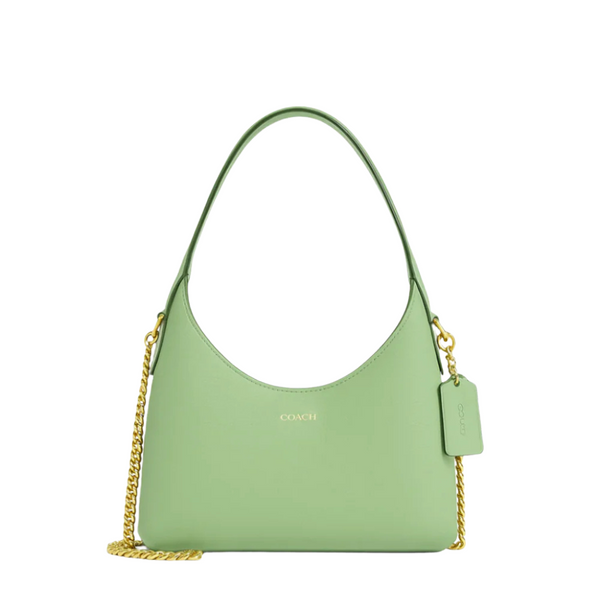 Coach Brooklyn Shoulder Bag in Natural Grain Leather Green - CW614