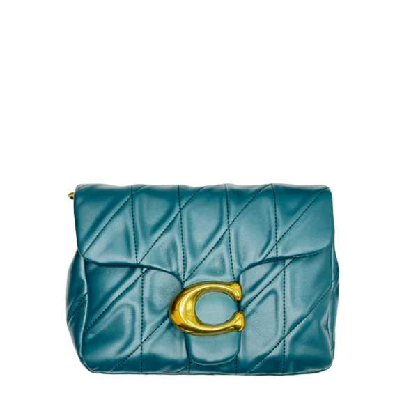 Coach Times Square Tabby Quilted Shoulder Bag – Green (CW629)