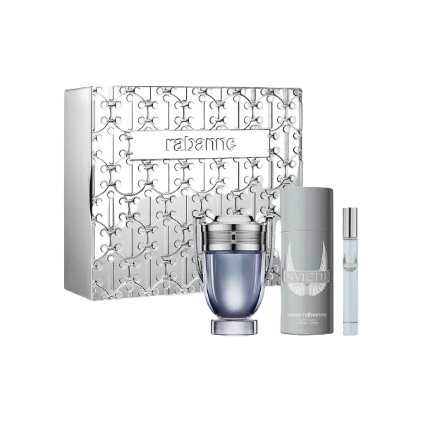 Paco Rabanne Invictus Eau De Toilette 3-Piece Set – 100 ml + 10 ml + 150 ml Spray