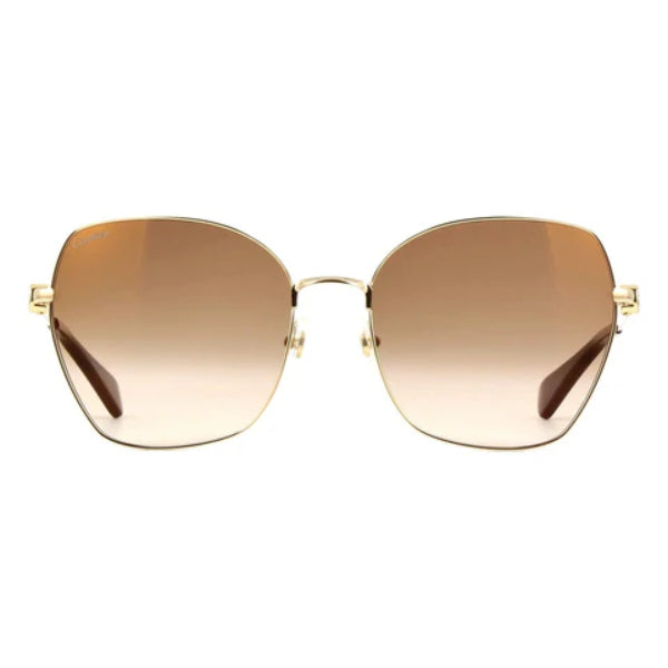 Cartier CT0402S 002 XL Butterfly Sunglasses – Gold Metal Frame / Brown Gradient Nylon Lens – 59 × 18 × 140 mm (Category 2)