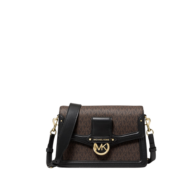 Michael Kors Jessi Medium Crossbody – Brown/Multi Monogram Canvas (Style 30S0616L2V)