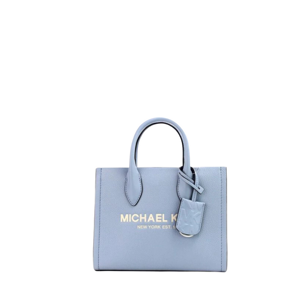 Michael Kors Mirella Small Shopper Bag – Chambray Multi | Canvas & Leather Crossbody – 35S2G7ZC5L