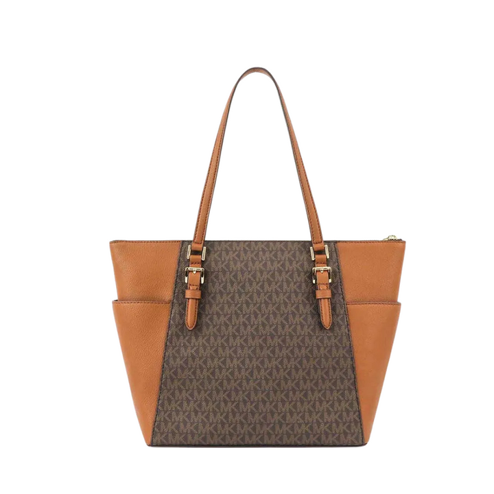 Buy Michael Kors Michael Kors Charlotte Large Top-Zip Tote โ Brown