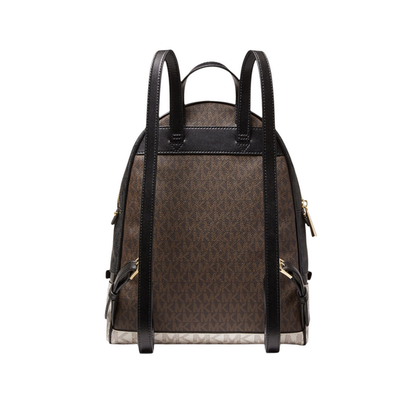 Buy Michael Kors Rhea Zip Backpack – Brown/Multi | Medium Logo Backpack ...