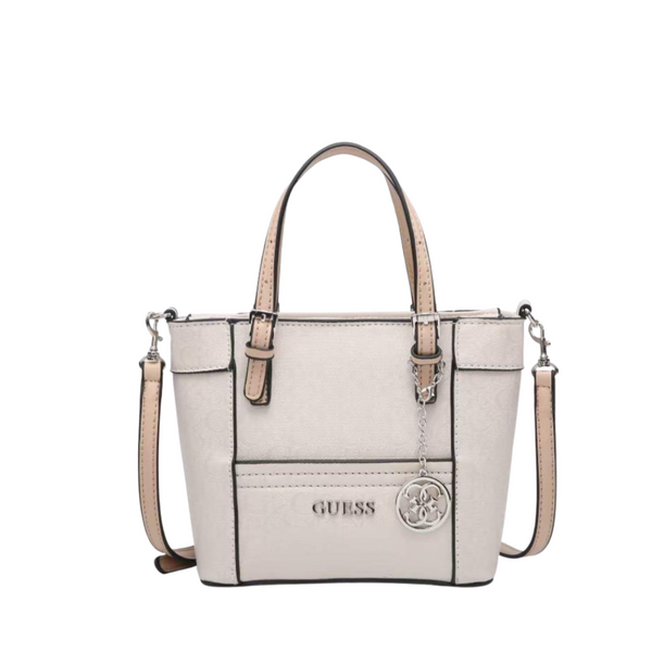 GUESS Delaney Mini Tote – Beige | Stylish Crossbody with Dual Handles – VY669305