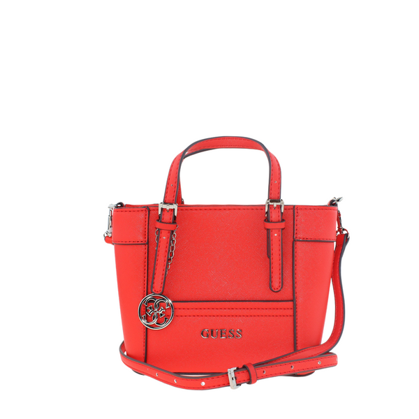 GUESS Delaney Mini Tote – Red | Petite & Convertible Crossbody – VY669305