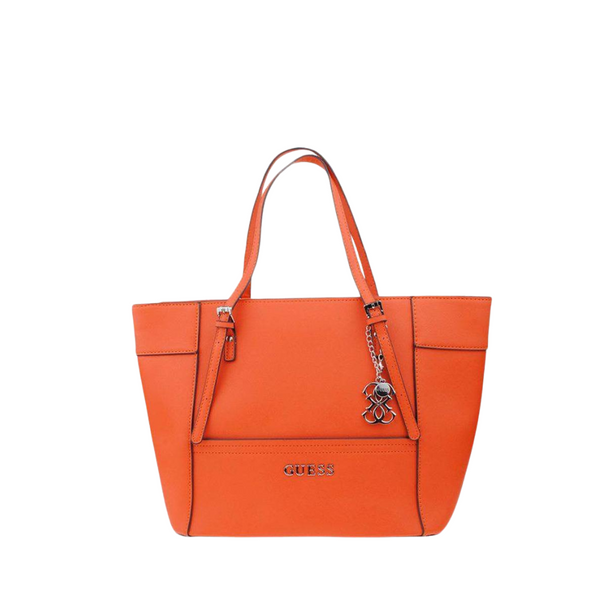 GUESS Delaney Mini Tote – Orange | Chic Coated-Leather Carryall – VY669305