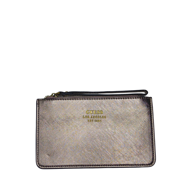 GUESS Wristlet Pouch Wallet – Golden | Luxe & Compact Organizer – PO 4784