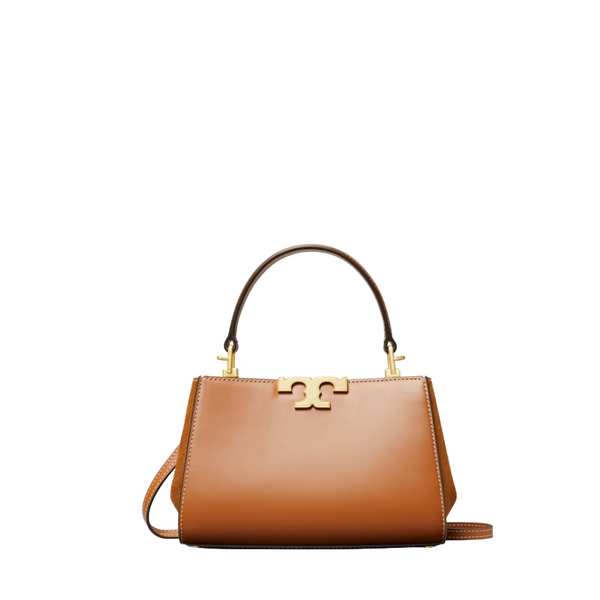 Tory Burch Mini Eleanor Pebbled Satchel – Light Whiskey Leather