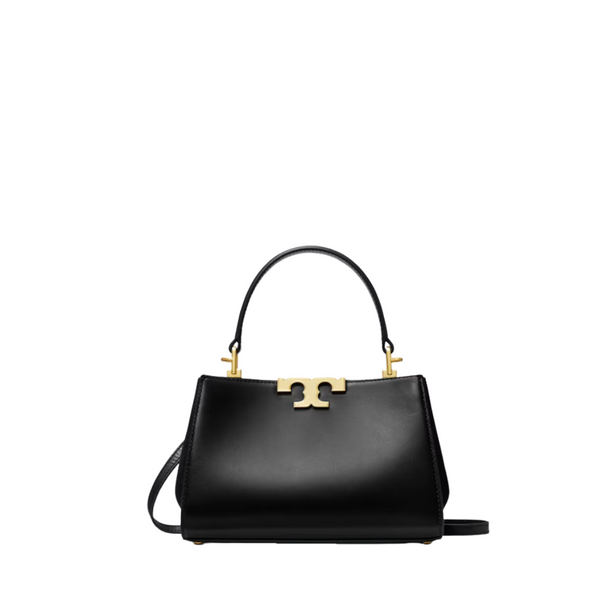 Tory Burch Mini Eleanor Pebbled Satchel – Black Leather