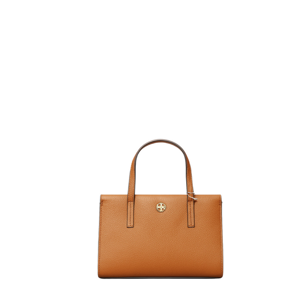 Tory Burch Thea Mini Satchel Crossbody – Tiramisu Pebbled Leather
