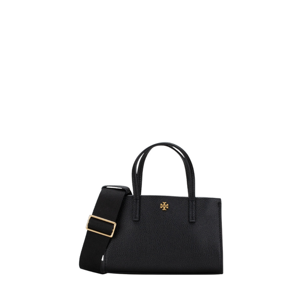 Tory Burch Mini Thea Convertible Crossbody Tote – Black Pebbled Leather
