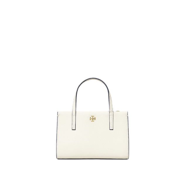 Tory Burch Thea Convertible Mini Tote & Crossbody – New Ivory Pebbled Leather