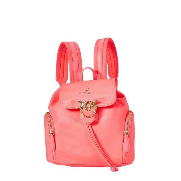 PINKO Backpack – Bright Pink | Love Recycled Nylon Small Backpack – Eco‑Chic & Practical