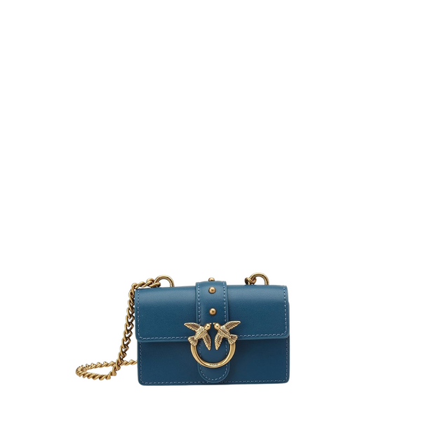 PINKO Crossbody Bag – Petrol Blue | Love Micro Bag – Tiny & Trendy