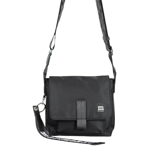 Marimekko Mini Messenger Solid – Black Recycled Polyamide Crossbody