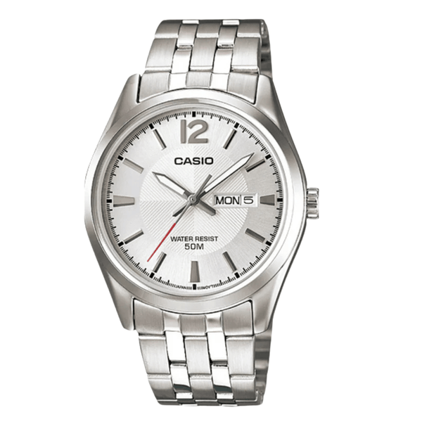 Casio Silver Stainless - White Dial - Quartz Watch for Men – MTP-1335D-7AVDF