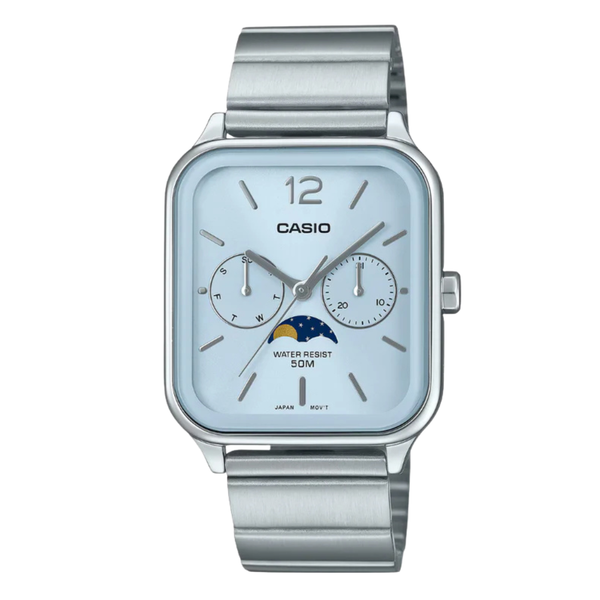Casio Silver Stainless Baby Blue Dial Quartz Watch – MTP-M305D-2AVDF