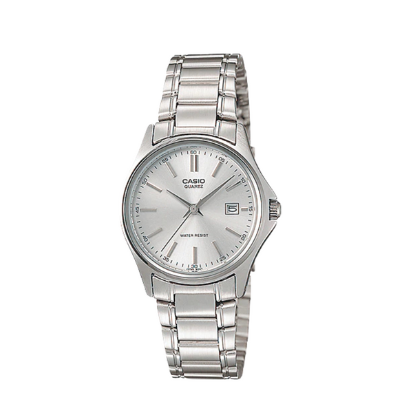 Casio Silver Stainless Steel Silver Dial Quartz Watch for Ladies - LTP-1183A-7ADF