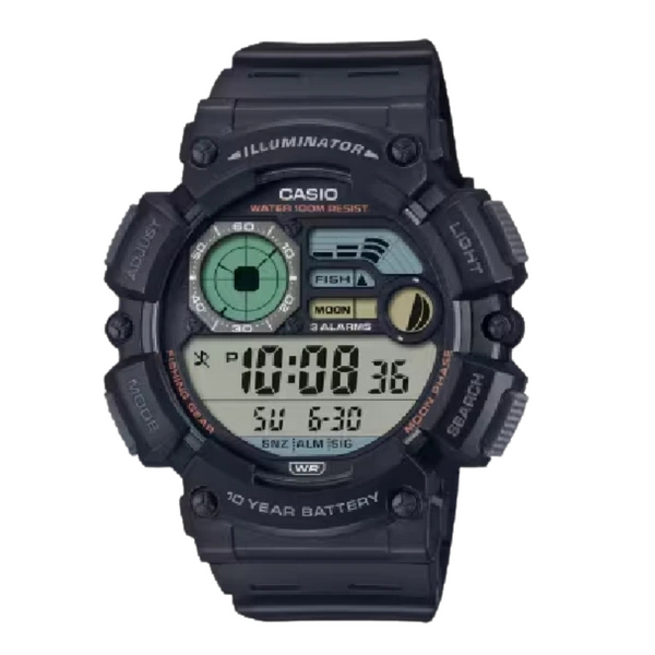 Casio Black Resin Strap Black Digital Quartz Watch for Men – WS-1500H-1AVDF
