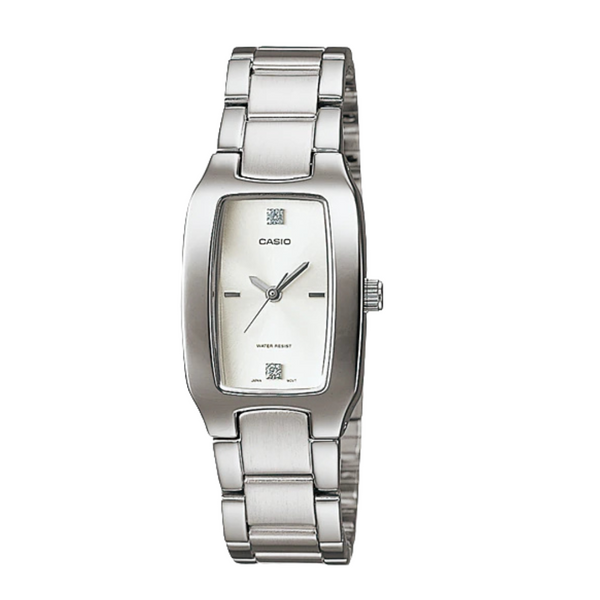 Casio Silver Stainless Steel Bracelet Silver Analog Quartz Watch for Women – LTP-1165A-7C2DF (AG)