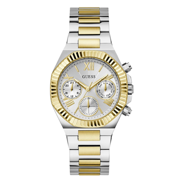 Guess Equality Two-tone Stainless Steel Silver Dial Chronograph Quartz Watch for Ladies - GW0769L3