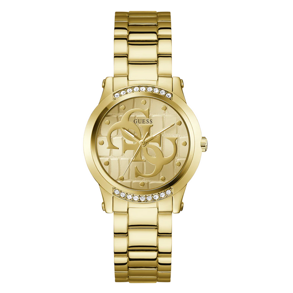 Guess Annette Series Gold Stainless Steel Gold Dial Quartz Watch for Ladies - G0861L2