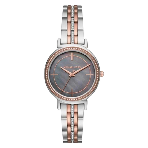 Michael Kors Cinthia Two-tone Stainless Steel Mother-of-pearl Dial Quartz Watch for Ladies - MK-3642