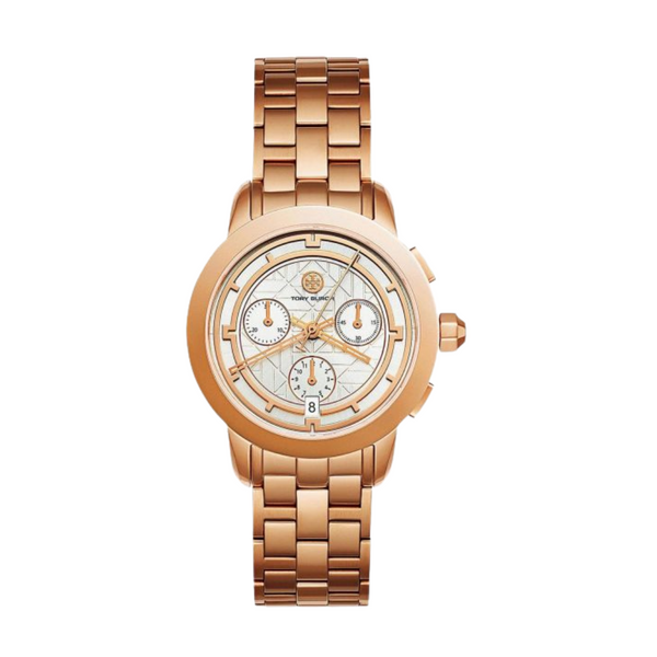 Tory Burch Classic Chronograph Rose-Gold Women’s Watch – TBW1033