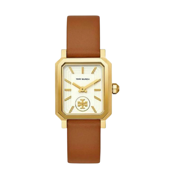 Tory Burch Robinson Cream Dial Brown Leather Watch – TBW1503