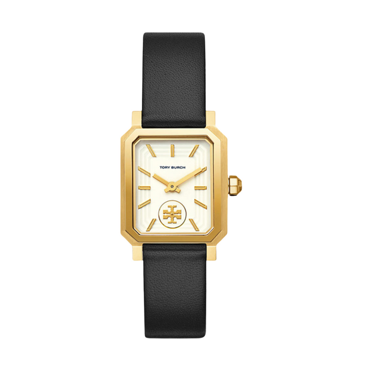 Tory Burch Robinson Leather Strap Cream Dial Quartz Watch For