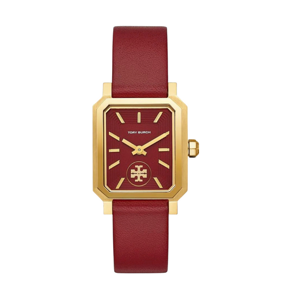 Tory Burch Robinson  Maroon Dial Leather Watch – TBW1505